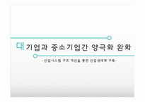 대기업과 중소기업 중소기업 양극화 양극화의 문제 양극화 해결 대기업 집중 양극화 사례 양극화 사회문제-1