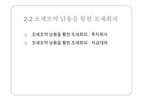 국제조세회피 절세 탈세 조세회피 국제조세회피의 유형 조세피난처 조세조약남용 국제조세회피 방지책-11