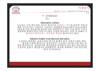 도요타 기업분석 도요타 경영전략 도요타 자동차시장 도요타 브랜드마케팅 도요타 서비스마케팅 도요타 글로벌경영 사례분석 swot stp 4p-17