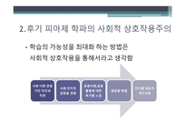 레지오에밀리아교수법 사회적 구성주의 피아제의 구성주의 사회적 상호작용주의 구성주의란 피아제 학파의 사회적 상호작용주의-7