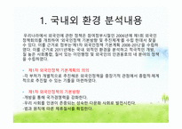 우리나라다문화정책 다문화정책 국내외환경분석내용 다문화정책의기본구상 정부부처별다문화정책 다문화정책의집행 주요대상별다문화정책방향-3