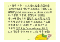 간호 연구 및 통계 교대근무 간호사 스트레스 반응 스트레스 반응 측정도구-13