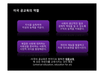 미국교육의 개혁 미국의 교육제도 미국 공교육의 역할 오바마의 교육개혁 미국 공교육의 역할 교육의 역사적 배경 공교육의 체제 공립학교의 교육 부시의 교육개혁-3