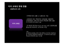 미국교육의 개혁 미국의 교육제도 미국 공교육의 역할 오바마의 교육개혁 미국 공교육의 역할 교육의 역사적 배경 공교육의 체제 공립학교의 교육 부시의 교육개혁-12