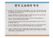 도요타의 한국시장 한국시장 진출 도요타의 역사 한국도요타 마케팅 동향 전시마케팅 역사 서울모터쇼-2