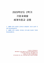 2023년 2학기 세계의종교 기말시험 과제물(유대교와 그리스도교, 힌두교와 불교의 특징)-1