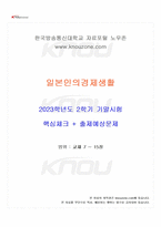 2023년 2학기 일본인의경제생활 기말시험 핵심체크-1