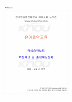2025년 1학기 유아음악교육 교재 전 범위 핵심요약노트-1