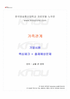 2025년 2학기 가족관계 기말시험 핵심체크-1