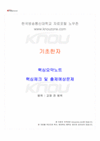 2026년 1학기 기초한자 교재 전 범위 핵심요약노트-1