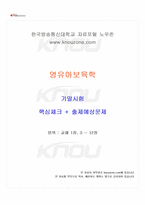 2026년 1학기 영유아보육학 기말시험 핵심체크-1