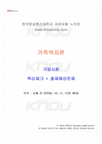 2026년 1학기 가족복지론 기말시험 핵심체크-1