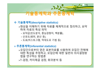 통계학의 개요 통계학의 역사 통계학의 개념 보건통계학 기술통계학과 추론통계학 양적변수와 질적 변수-15