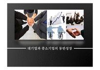 대기업과 중소기업 대기업집단 비중 동반성장  정책 대기업의 동반성장지수 동반성장 추진계획 대기업의 횡포 대기업과 중소기업의 상생-1