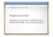 청소년의 정의 학업중단의 원인 학업중단의 유형 학업중단 청소년-3