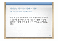 청소년의 정의 학업중단의 원인 학업중단의 유형 학업중단 청소년-8