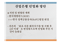 산업은행의 민영화 산업은행의 소개 산업은행 민영화의 의의 정책금융체제 마련-13