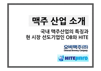 맥주산업 OB HITE 국내맥주산업의특징 우리나라맥주산업의태동기 HITE와 OB미래전략의 비교 평가-3