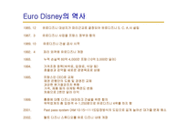 디즈니의 비전 해외진출 배경 유로디즈니의 역사 도쿄디즈니 유로디즈니의 교훈 도쿄디즈니의 성공요인-5