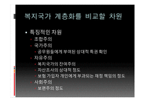 보수주의 사회정책과 계층화 자유주의 사회정책과 계층화 사회주의 사회정책 복지국가 계층화-13