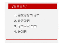 한국정당의 변화 진보정당 진보정당의 정의 정치사적 의의-2