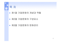 기업문화의 개념 기업문화의 구성요소 기업문화의 변화관리 조직문화 기업문화의 7S 개념 기업문화의 글로벌화-2