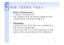 기업문화의 개념 기업문화의 구성요소 기업문화의 변화관리 조직문화 기업문화의 7S 개념 기업문화의 글로벌화-8