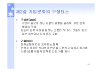 기업문화의 개념 기업문화의 구성요소 기업문화의 변화관리 조직문화 기업문화의 7S 개념 기업문화의 글로벌화-10