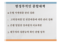 가계부채 대응책 가계부채 증가 대출구조 개선 은행 가계대출 제 2금융권 서민금융기반 소득대비부채상환비율 미소금융 햇살론 새희망홀씨-4