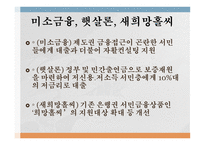 가계부채 대응책 가계부채 증가 대출구조 개선 은행 가계대출 제 2금융권 서민금융기반 소득대비부채상환비율 미소금융 햇살론 새희망홀씨-9