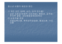 청소년 비행 아노미 이론 사회해체론 하위문화론 빈곤문화론 약물남용의 원인 약물남용의 대책 청소년 폭력이란 청소년 폭력의 원인-1