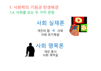 사회학적 비평 사회학의 기원 사회의 출현 사회와 공동체 사회의 정의 사회 실재론 사회 명목론-7