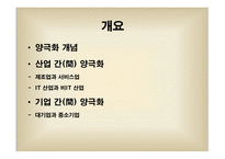 양극화 한국경제론 양극화 개념 경제 양극화 양극화의 순환 산업 간 양극화-2