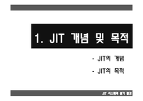 JIT시스템 JIT 개념 및 목적 JIT 특징 JIT의 개념 JIT의 목적-3