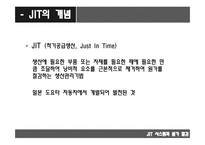 JIT시스템 JIT 개념 및 목적 JIT 특징 JIT의 개념 JIT의 목적-4