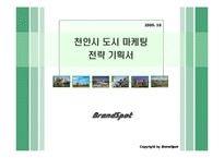 [마케팅전략기획서] 천안시 도시 마케팅 전략기획서-1