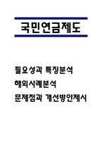 국민연금제도 필요성과 특징 / 장단점분석과 해외사례분석 / 현 국민연금제도 문제점과 정부 개선안의 문제점분석 / 국민연금 개혁방안 제시-1