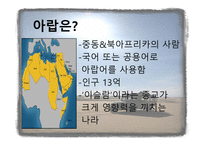[아랍문화의 이해] 아랍의 생활 문화 및 테이블 매너에 대한 분석-4