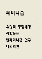 페미니즘 등장배경과 지향목표 및 반페미니즘 연구와 페미니즘에 대한 나의의견-1