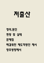 저출산 실태 및 해결위한 제도적방안 제시-1