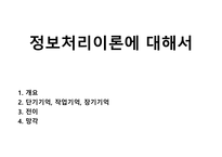 정보처리이론에 대해서-1