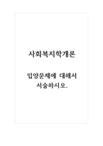 사회복지학개론_입양문제에 대해서 서술하시오-1