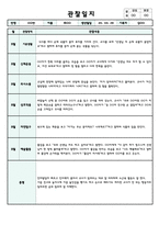 8월 관찰일지 - 만1세 유아 관찰일지 7명 분량 (관찰내용 과 총평가, 평가인증 통과)-8