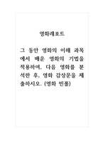 감상문_그 동안 영화의 이해 과목에서 배운 영화의 기법을 적용하여, 다음 영화를 분석한 후, 영화 감상문을 제출하시오 (영화 빈폴)-1