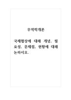 무역학개론-국제협상에 대해 개념, 필요성, 문제점, 현황에 대해 논하시오-1