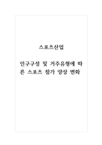 스포츠산업 인구구성 및 거주유형에 따른 스포츠 참가 양상 변화-1