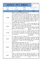 2022년도 만4세 관찰일지,관찰평가 1학기 5명분량 (어린이집 평가인증 통과,모든계절 사용가능)-1