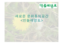 민들레영토 마케팅전략-1