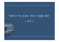 [마케팅전략기획서] 에쿠스의 브랜드 가치 극대화 방안-1