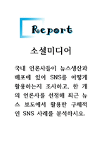 소셜미디어_국내 언론사들이 뉴스생산과 배포에 있어 SNS를 어떻게 활용하는지 조사하고, 한 개의 언론사를 선정해 최근 뉴스 보도에서 활용한-1